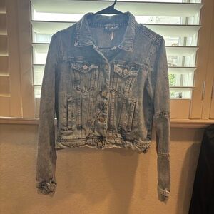 Free People Light Blue Jean Jacket